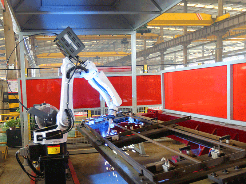 Railing welding robot